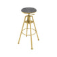 Metal Adjustable Height Bar Stool Velvet Upholstered Bar Stool for Restaurant
