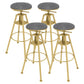 Metal Adjustable Height Bar Stool Velvet Upholstered Bar Stool for Restaurant