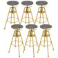 Metal Adjustable Height Bar Stool Velvet Upholstered Bar Stool for Restaurant