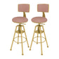 Metal Adjustable Height Bar Stool Velvet Upholstered Bar Stool for Restaurant