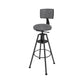 Metal Adjustable Height Bar Stool Velvet Upholstered Bar Stool for Restaurant