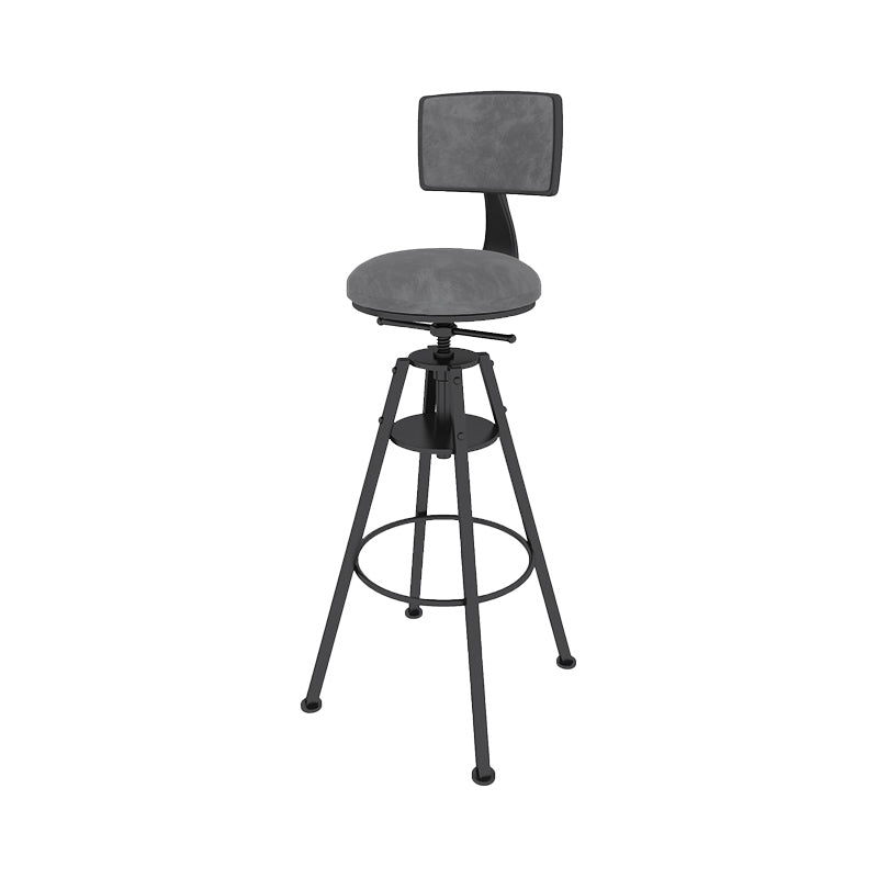 Metal Adjustable Height Bar Stool Velvet Upholstered Bar Stool for Restaurant