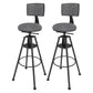 Metal Adjustable Height Bar Stool Velvet Upholstered Bar Stool for Restaurant