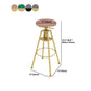 Metal Adjustable Height Bar Stool Velvet Upholstered Bar Stool for Restaurant
