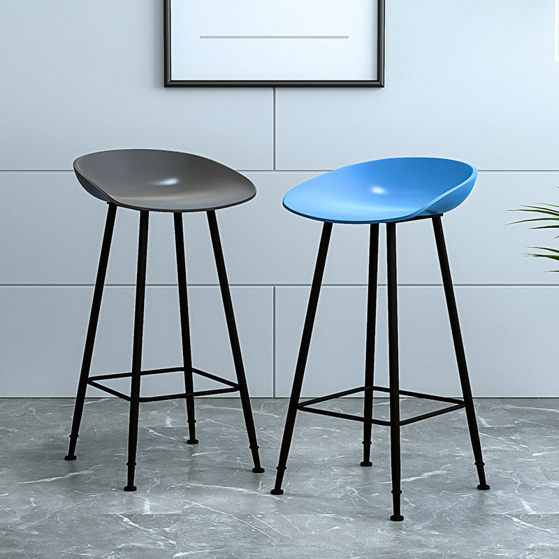 Modern Backrest Counter Stool Iron Cafe Bar Stool with Pedal and Acrylic Seat Clearhalo 'Bar Furniture' 'Bar Stools' 'bar_stools' 'furn' 'furn_bar_stools' 'Furniture' 'Kitchen & Dining Furniture' 6095924