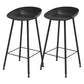 Modern Backrest Counter Stool Iron Cafe Bar Stool with Pedal and Acrylic Seat Black 2 Piece Set Clearhalo 'Bar Furniture' 'Bar Stools' 'bar_stools' 'furn' 'furn_bar_stools' 'Furniture' 'Kitchen & Dining Furniture' 6095925