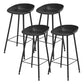 Modern Backrest Counter Stool Iron Cafe Bar Stool with Pedal and Acrylic Seat Black 4 Piece Set Clearhalo 'Bar Furniture' 'Bar Stools' 'bar_stools' 'furn' 'furn_bar_stools' 'Furniture' 'Kitchen & Dining Furniture' 6095927