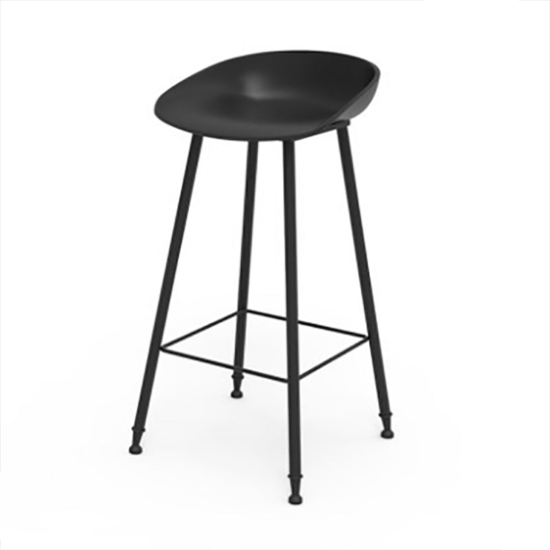 Modern Backrest Counter Stool Iron Cafe Bar Stool with Pedal and Acrylic Seat Clearhalo 'Bar Furniture' 'Bar Stools' 'bar_stools' 'furn' 'furn_bar_stools' 'Furniture' 'Kitchen & Dining Furniture' 6095931