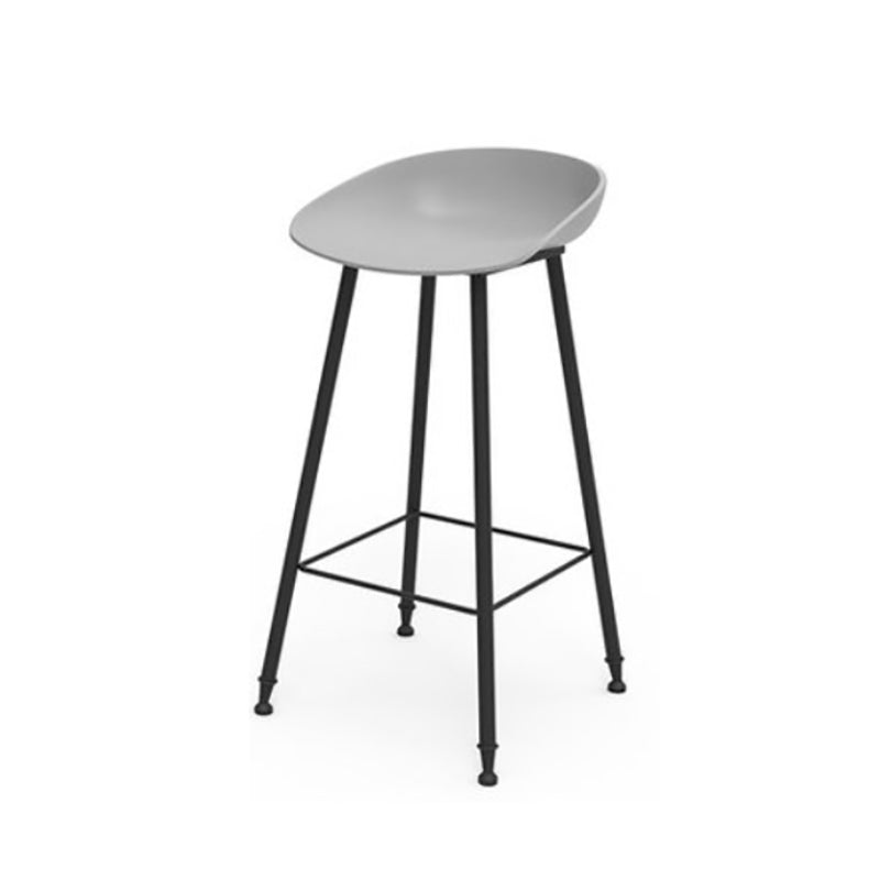 Modern Backrest Counter Stool Iron Cafe Bar Stool with Pedal and Acrylic Seat Clearhalo 'Bar Furniture' 'Bar Stools' 'bar_stools' 'furn' 'furn_bar_stools' 'Furniture' 'Kitchen & Dining Furniture' 6095936