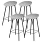 Modern Backrest Counter Stool Iron Cafe Bar Stool with Pedal and Acrylic Seat Gray 4 Piece Set Clearhalo 'Bar Furniture' 'Bar Stools' 'bar_stools' 'furn' 'furn_bar_stools' 'Furniture' 'Kitchen & Dining Furniture' 6095937