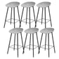 Modern Backrest Counter Stool Iron Cafe Bar Stool with Pedal and Acrylic Seat Gray 6 Piece Set Clearhalo 'Bar Furniture' 'Bar Stools' 'bar_stools' 'furn' 'furn_bar_stools' 'Furniture' 'Kitchen & Dining Furniture' 6095939