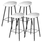 Modern Backrest Counter Stool Iron Cafe Bar Stool with Pedal and Acrylic Seat White 4 Piece Set Clearhalo 'Bar Furniture' 'Bar Stools' 'bar_stools' 'furn' 'furn_bar_stools' 'Furniture' 'Kitchen & Dining Furniture' 6095946