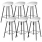 Modern Backrest Counter Stool Iron Cafe Bar Stool with Pedal and Acrylic Seat White 6 Piece Set Clearhalo 'Bar Furniture' 'Bar Stools' 'bar_stools' 'furn' 'furn_bar_stools' 'Furniture' 'Kitchen & Dining Furniture' 6095947