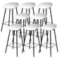 Modern Backrest Counter Stool Iron Cafe Bar Stool with Pedal and Acrylic Seat White 8 Piece Set Clearhalo 'Bar Furniture' 'Bar Stools' 'bar_stools' 'furn' 'furn_bar_stools' 'Furniture' 'Kitchen & Dining Furniture' 6095948