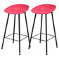 Modern Backrest Counter Stool Iron Cafe Bar Stool with Pedal and Acrylic Seat Red 2 Piece Set Clearhalo 'Bar Furniture' 'Bar Stools' 'bar_stools' 'furn' 'furn_bar_stools' 'Furniture' 'Kitchen & Dining Furniture' 6095950
