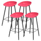 Modern Backrest Counter Stool Iron Cafe Bar Stool with Pedal and Acrylic Seat Red 4 Piece Set Clearhalo 'Bar Furniture' 'Bar Stools' 'bar_stools' 'furn' 'furn_bar_stools' 'Furniture' 'Kitchen & Dining Furniture' 6095951