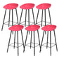 Modern Backrest Counter Stool Iron Cafe Bar Stool with Pedal and Acrylic Seat Red 6 Piece Set Clearhalo 'Bar Furniture' 'Bar Stools' 'bar_stools' 'furn' 'furn_bar_stools' 'Furniture' 'Kitchen & Dining Furniture' 6095952