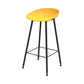Modern Backrest Counter Stool Iron Cafe Bar Stool with Pedal and Acrylic Seat Yellow 1 Piece Clearhalo 'Bar Furniture' 'Bar Stools' 'bar_stools' 'furn' 'furn_bar_stools' 'Furniture' 'Kitchen & Dining Furniture' 6095954