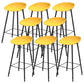 Modern Backrest Counter Stool Iron Cafe Bar Stool with Pedal and Acrylic Seat Yellow 8 Piece Set Clearhalo 'Bar Furniture' 'Bar Stools' 'bar_stools' 'furn' 'furn_bar_stools' 'Furniture' 'Kitchen & Dining Furniture' 6095958