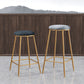 Contemporary Bar Stool Round Seat Barstool with Footrest and Metal Base Clearhalo 'Bar Furniture' 'Bar Stools' 'bar_stools' 'furn' 'furn_bar_stools' 'Furniture' 'Kitchen & Dining Furniture' 6095966