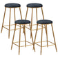 Contemporary Bar Stool Round Seat Barstool with Footrest and Metal Base Black 4 Piece Set Counter Stool(26"H) Clearhalo 'Bar Furniture' 'Bar Stools' 'bar_stools' 'furn' 'furn_bar_stools' 'Furniture' 'Kitchen & Dining Furniture' 6095967