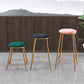 Contemporary Bar Stool Round Seat Barstool with Footrest and Metal Base Clearhalo 'Bar Furniture' 'Bar Stools' 'bar_stools' 'furn' 'furn_bar_stools' 'Furniture' 'Kitchen & Dining Furniture' 6095970