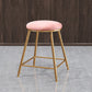 Contemporary Bar Stool Round Seat Barstool with Footrest and Metal Base Clearhalo 'Bar Furniture' 'Bar Stools' 'bar_stools' 'furn' 'furn_bar_stools' 'Furniture' 'Kitchen & Dining Furniture' 6095986