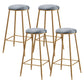 Contemporary Bar Stool Round Seat Barstool with Footrest and Metal Base Grey 4 Piece Set Bar Stool(30"H) Clearhalo 'Bar Furniture' 'Bar Stools' 'bar_stools' 'furn' 'furn_bar_stools' 'Furniture' 'Kitchen & Dining Furniture' 6095988