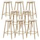 Contemporary Bar Stool Round Seat Barstool with Footrest and Metal Base White 8 Piece Set Bar Stool(30"H) Clearhalo 'Bar Furniture' 'Bar Stools' 'bar_stools' 'furn' 'furn_bar_stools' 'Furniture' 'Kitchen & Dining Furniture' 6095996