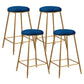 Contemporary Bar Stool Round Seat Barstool with Footrest and Metal Base Blue 4 Piece Set Counter Stool(26"H) Clearhalo 'Bar Furniture' 'Bar Stools' 'bar_stools' 'furn' 'furn_bar_stools' 'Furniture' 'Kitchen & Dining Furniture' 6096005