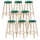 Contemporary Bar Stool Round Seat Barstool with Footrest and Metal Base Green 8 Piece Set Bar Stool(30"H) Clearhalo 'Bar Furniture' 'Bar Stools' 'bar_stools' 'furn' 'furn_bar_stools' 'Furniture' 'Kitchen & Dining Furniture' 6096014