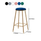 Contemporary Bar Stool Round Seat Barstool with Footrest and Metal Base Clearhalo 'Bar Furniture' 'Bar Stools' 'bar_stools' 'furn' 'furn_bar_stools' 'Furniture' 'Kitchen & Dining Furniture' 6096019