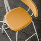 Industrial Iron Legs Bar Stool PU Leather Low Back Barstools for Living Room