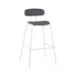 Industrial Iron Legs Bar Stool PU Leather Low Back Barstools for Living Room