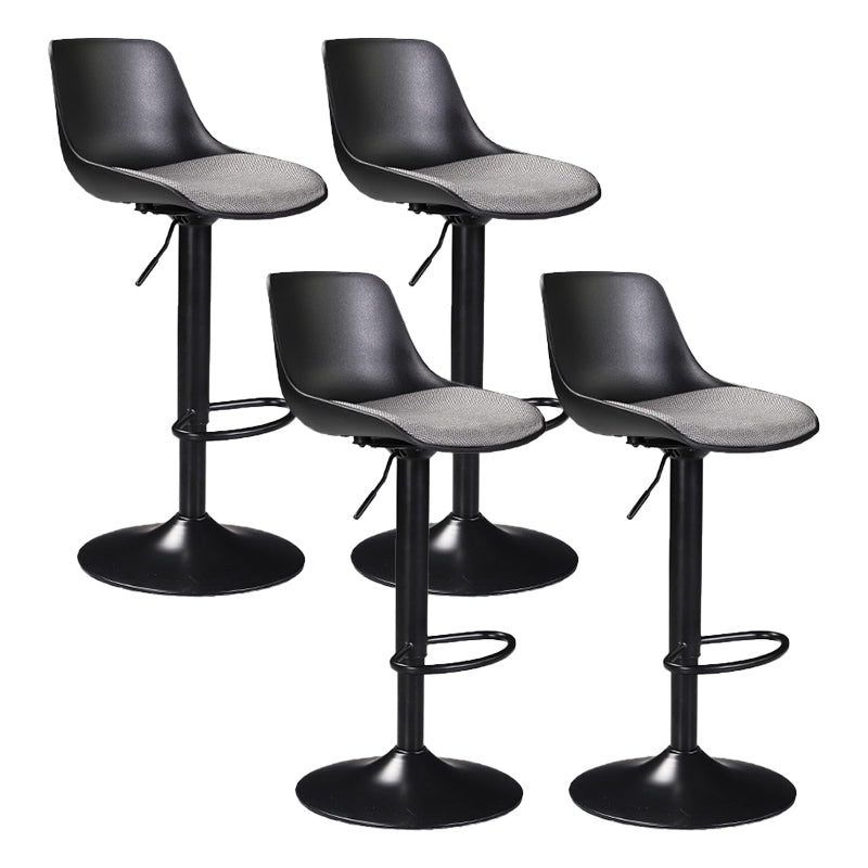 Scandinavian Adjustable Height Bar Stool Metal Base Stool for Indoor