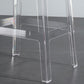 Footrest Furniture Modern Style Plastic Low Back Counter Stool with 4 Legs