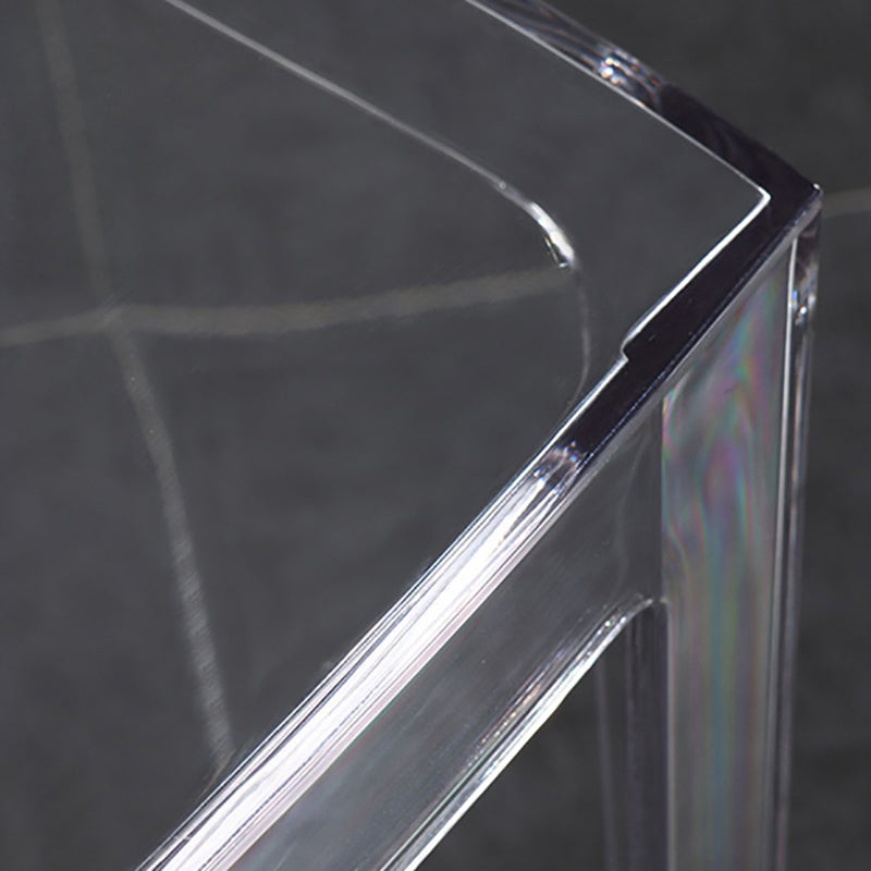 Footrest Furniture Modern Style Plastic Low Back Counter Stool with 4 Legs