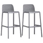 Modern Plastic Footrest Bar Stool Low Back Coffee Shop Counter & Bar Stool