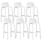 Modern Plastic Footrest Bar Stool Low Back Coffee Shop Counter & Bar Stool