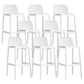 Modern Plastic Footrest Bar Stool Low Back Coffee Shop Counter & Bar Stool