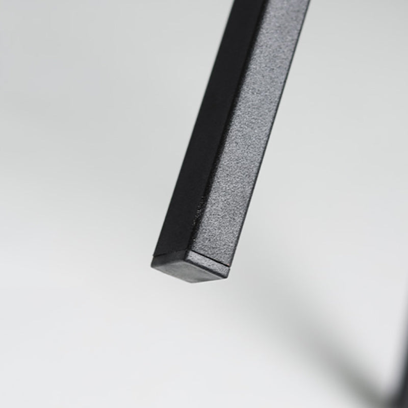 Industrial Bucket Counter Chair Faux Leather Footrest Dining Stool with Black Base