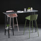 Scandinavian Metal Plastic Counter Stools Low Back Bar Stool with Footrest