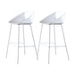 Scandinavian Metal Plastic Counter Stools Low Back Bar Stool with Footrest
