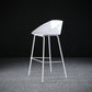 Scandinavian Metal Plastic Counter Stools Low Back Bar Stool with Footrest