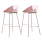 Scandinavian Metal Plastic Counter Stools Low Back Bar Stool with Footrest