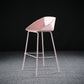 Scandinavian Metal Plastic Counter Stools Low Back Bar Stool with Footrest