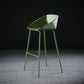 Scandinavian Metal Plastic Counter Stools Low Back Bar Stool with Footrest