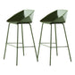 Scandinavian Metal Plastic Counter Stools Low Back Bar Stool with Footrest