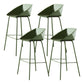 Scandinavian Metal Plastic Counter Stools Low Back Bar Stool with Footrest