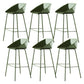 Scandinavian Metal Plastic Counter Stools Low Back Bar Stool with Footrest